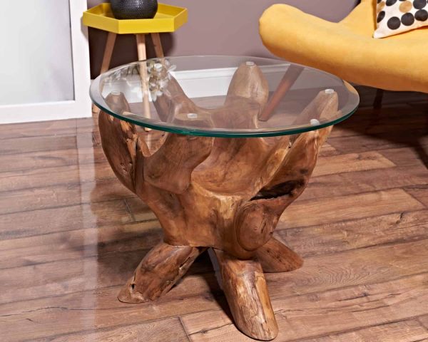 Teak Root Coffee Table round 60 cm