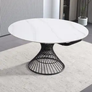 Ceramic table round white