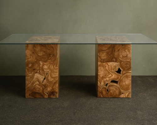teak column table